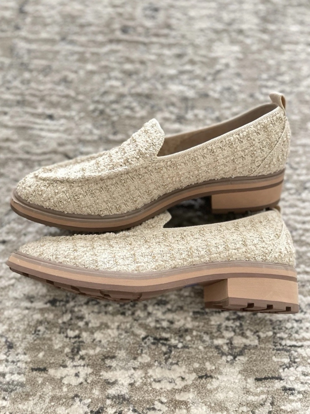 Rothy’s‎ The Lug Loafer Boucle Cream Beige Size 9.5 Preppy - Picture 5 of 8